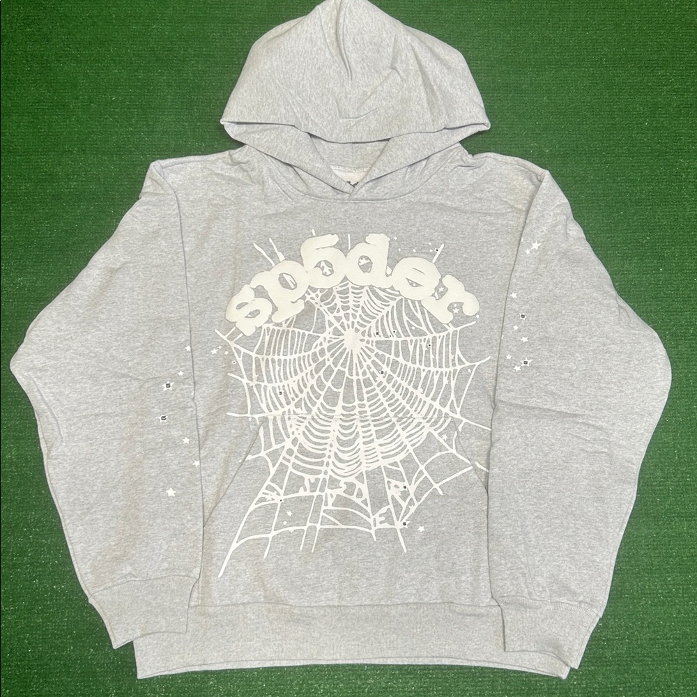 Sp5der heather OG web hoodie size small